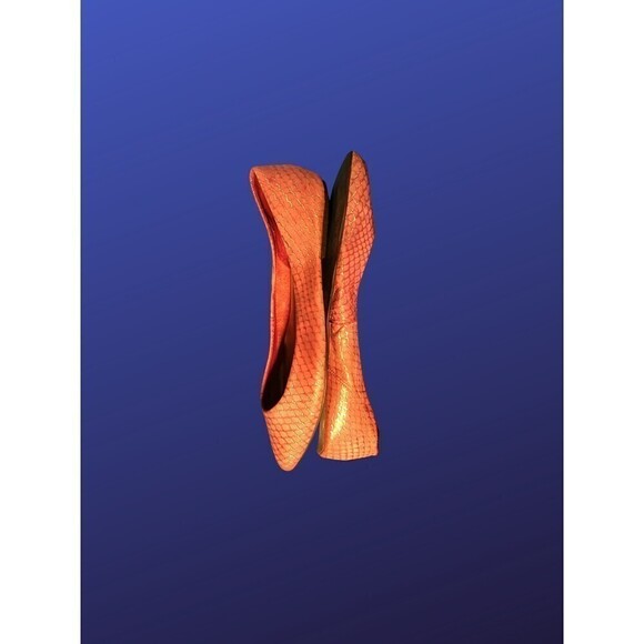 APT. 9 & CO. "Bullseye-6” Pointy Toe Flats,100% Leather, PINK REPTILE,10M, NWOB - Picture 5 of 9